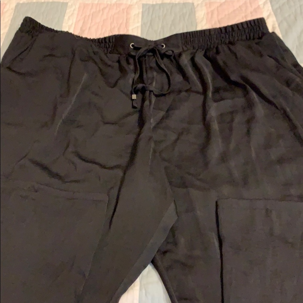 Light and silky black pants